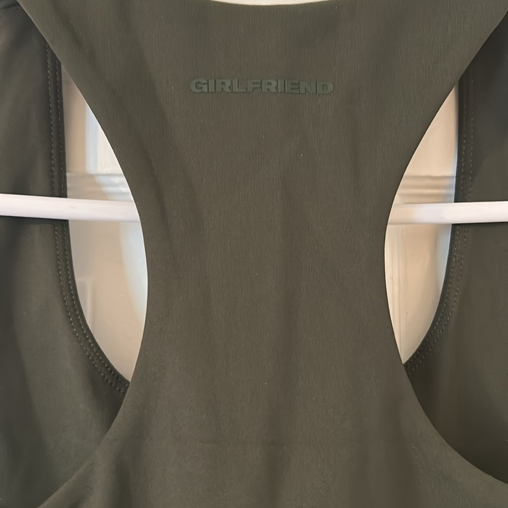 Girlfriend Collective Green Razor Back Top - Picture 3 of 4